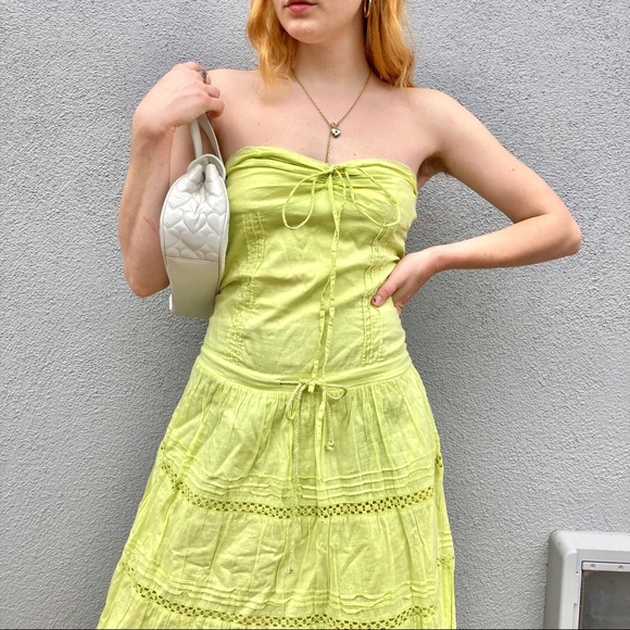🚫SOLD🚫Lime green y2k fairy goth dress - Picture 3 of 6